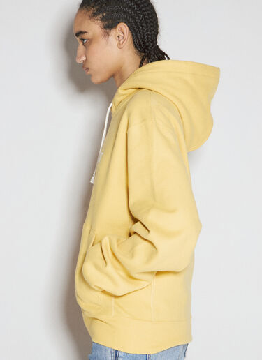 Saint Laurent Logo Embroidery Hooded Sweatshirt Yellow sla0255030