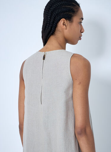 Max Mara Loose Linen Dress Beige max0260009