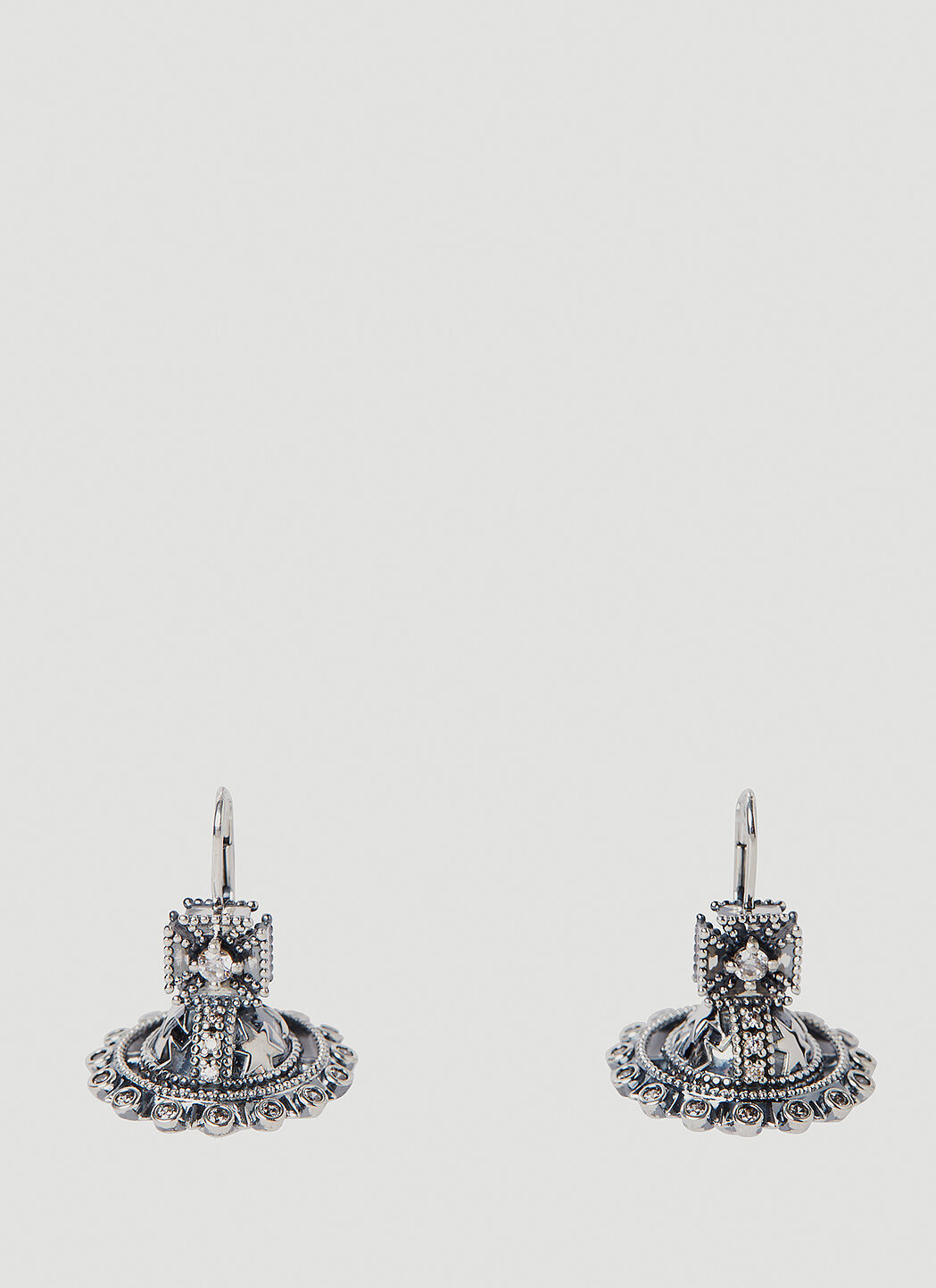 Vivienne westwood orb earrings silver hot sale