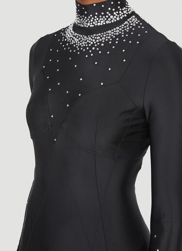 Rabanne Crystal Embellished Dress Black pac0247005