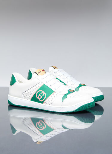 Gucci Interlocking G Leather Sneakers White guc0155097