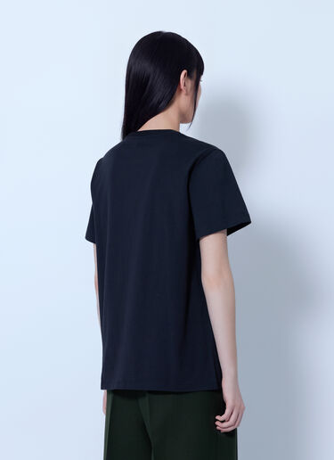 LN-CC® - GANNI: Fruit Logo Cotton T-Shirt - Black GANNI Fruit Logo Cotton T-Shirt Black gan0265043