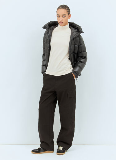 Moncler Grenoble T 领平纹针织上衣 乳白色 mog0258007