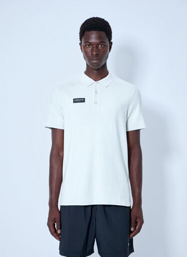 LN-CC® - adidas SPZL: Bispham Polo Shirt with Logo Patch - Light Grey adidas SPZL Bispham Polo Shirt with Logo Patch Light Grey aos0164003