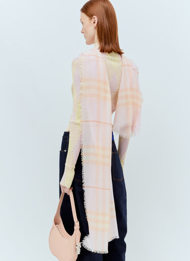 Burberry Check Wool Scarf Pink bur0255078