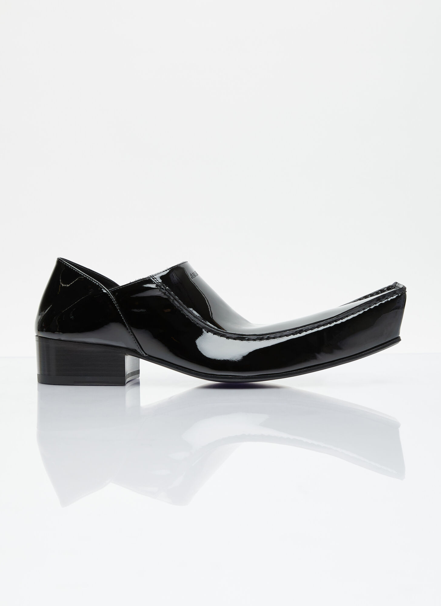 Balenciaga Romeo Raised-toecap Leather Mules In Black