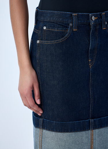 Khaite Kilian Midi Skirt Blue kha0264003