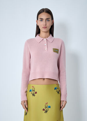 Marni Logo Patch Sweater Pink mni0262006