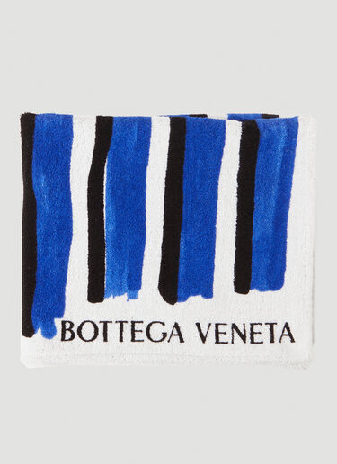 Bottega Veneta 그래픽 프린트 비치 타월 블루 bov0251116
