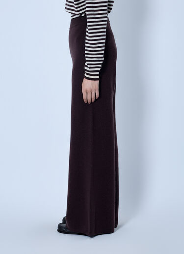 LN-CC® - Max Mara: Wide-Leg Knit Trousers - Dark Brown Max Mara Wide-Leg Knit Trousers Dark Brown max0266024