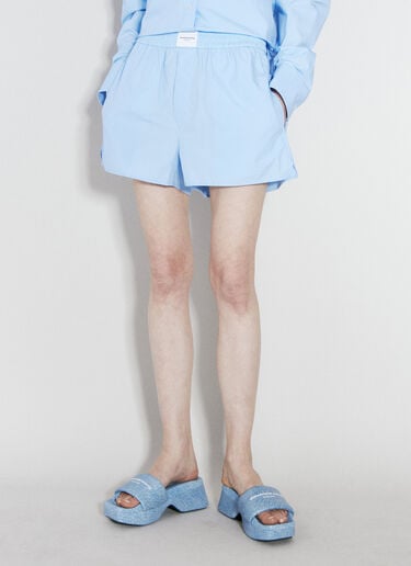Alexander Wang 经典平角短裤  蓝色 awg0256016