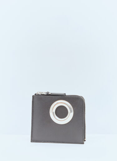 Comme des Garçons Wallet 실버 아이릿 동전 지갑 블랙 cdw0357011
