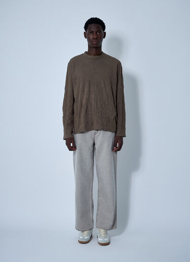 Our Legacy Big Long Sleeve T-Shirt Khaki our0161016