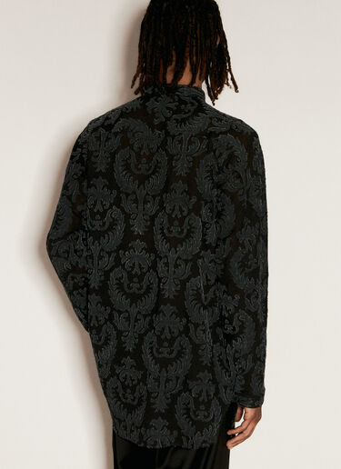 Yohji Yamamoto 인디아 패턴 셔츠 블랙 yoy0156008