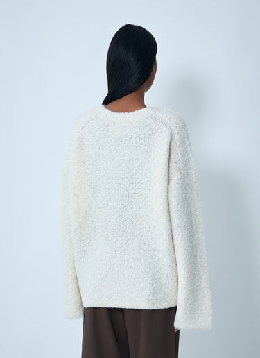TOTEME Bouclé Sweater White tot0262026