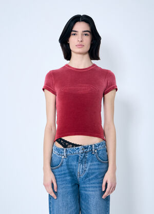Prada Velvet Baby T-Shirt Red pra0258011