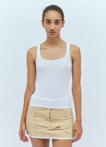 Jacquemus Le Débardeur Caraco Tank Top White jac0254034