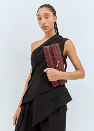 Bottega Veneta Long Andiamo Clutch Red bov0258012