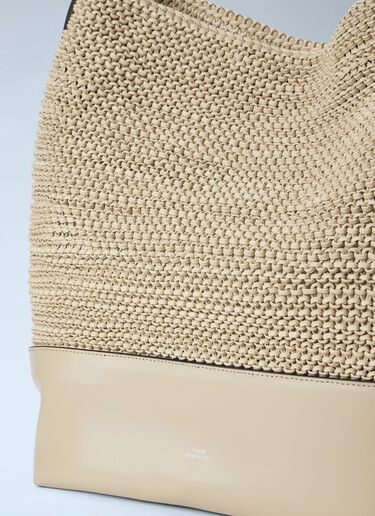 Belted Woven Leather Tote Bag TOTEME Belted Woven Leather Tote Bag Beige tot0264038