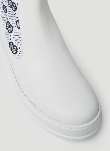 Gucci GG Jersey Chelsea Boots White guc0251088