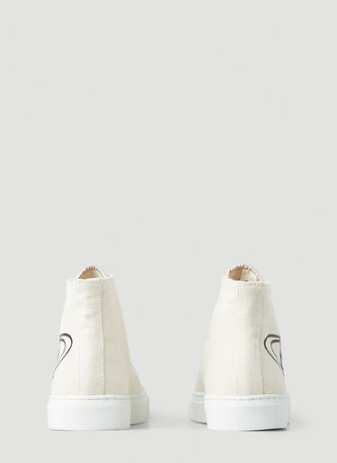 Vivienne Westwood 로고 프린트 하이 탑 스니커즈 화이트 vvw0249052