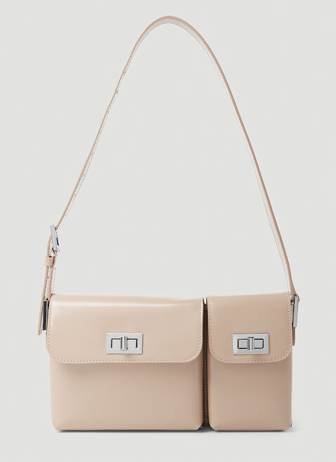 BY FAR Billy Semi Patent Leather Bag Beige byf0253022