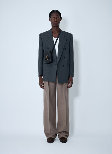 Double-Breasted Wool Blazer Saint Laurent Double-Breasted Wool Blazer Black sla0162007