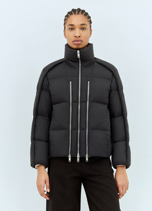 8 Moncler Palm Angels Yael Short Down Jacket Black mpa0259001