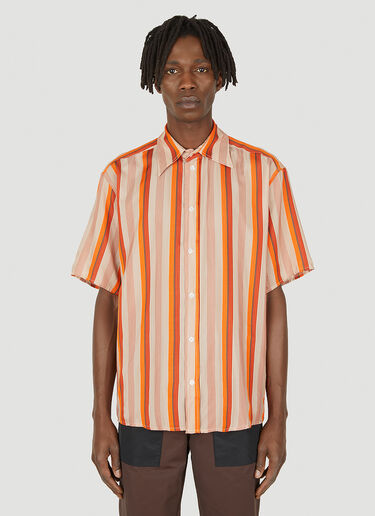 (Di)vision Striped Short-Sleeved Shirt Brown div0348021