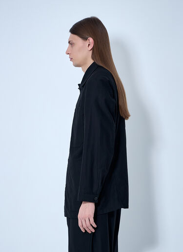 Yohji Yamamoto Button-Down Shirt Black yoy0160002
