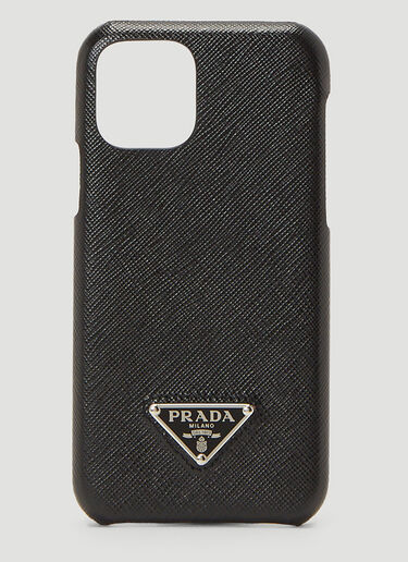 Prada iPhone 11 Pro Leather Case Black pra0143052