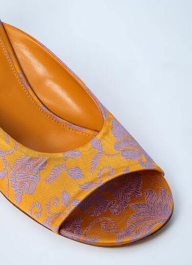 Dries Van Noten Textile Slingback Heels Orange dvn0260022