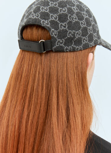 Gucci GG Flannel Baseball Cap Grey guc0257073
