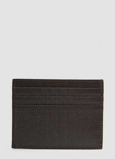 Thom Browne Debossed Stripes Card Holder Grey thb0140013
