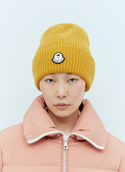 Moncler x Palm Angels Wool Beanie Hat Pink mpa0255001