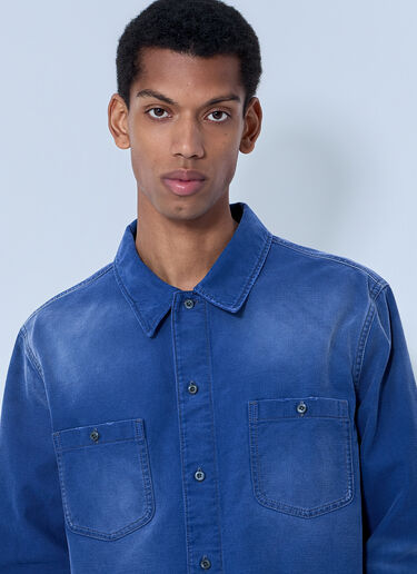 Prada Denim Button-Down Shirt Blue pra0164022