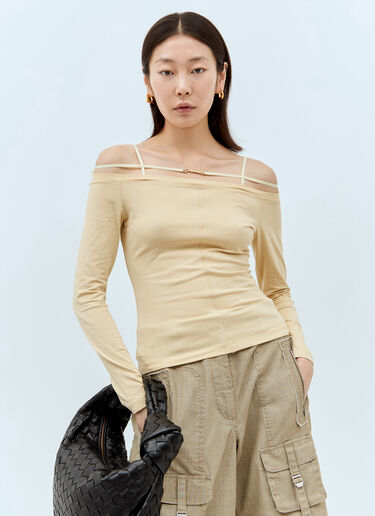 Jacquemus Les Boucles Rond Carre 耳环 金色 jac0258030