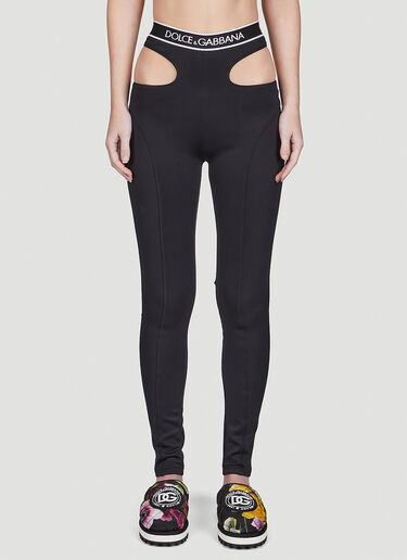 Dolce & Gabbana Cut Out Leggings Black dol0250006