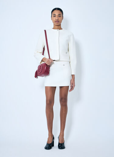 Gucci Wool-Blend Boucle Mini Skirt White guc0259020