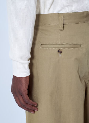 LN-CC® - Comme des Garçons Homme: Wide-Leg Pleated Trousers - Beige Comme des Garçons Homme Wide-Leg Pleated Trousers Beige cdh0164008