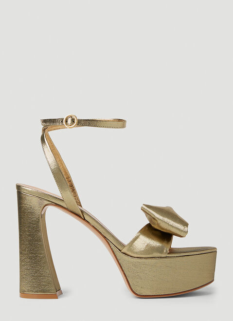 Burberry Lame Platform Sandals Red bur0254010