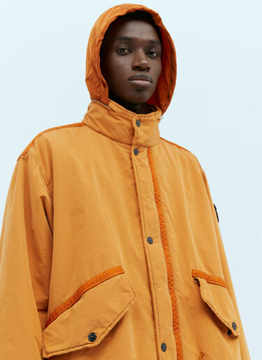 Stone Island Long David Light Coat Orange sto0154009