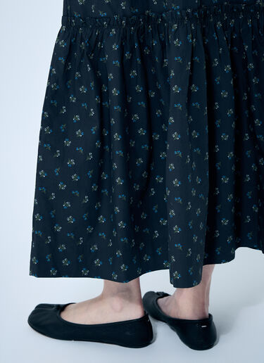 GANNI Floral Printed Maxi Skirt Black gan0259041