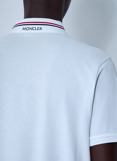 Moncler 로고 패치 폴로 셔츠 화이트 mon0156010