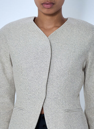 Jacquemus La Petite Veste Ovalo Jacket Beige jac0264025