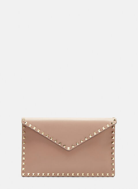Valentino Rockstud Envelope Pouch Black val0248017