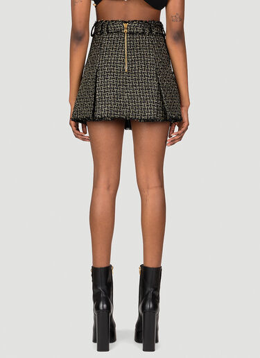 Tweed Pleated Mini Skirt Balmain Tweed Pleated Mini Skirt Black bln0253019
