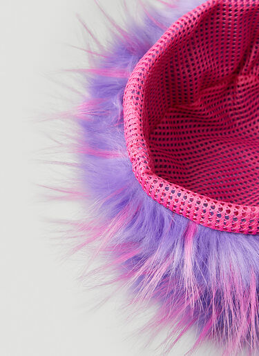 Mowalola Faux Fur Hat Purple mow0246014
