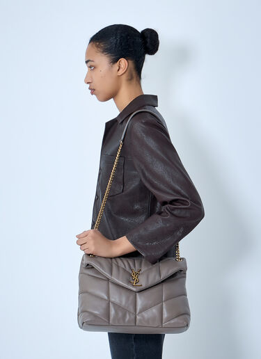 Saint Laurent 中号肩背羽绒包 棕色 sla0263068