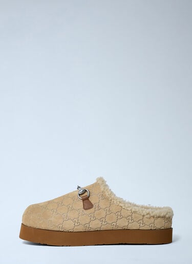 Horsebit Suede Mules Gucci Horsebit Suede Mules Beige guc0161049